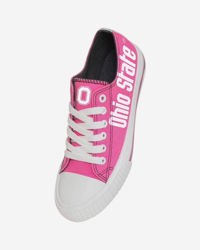 Ohio State Buckeyes Womens Highlights Low Top Canvas Shoe FOCO - FOCO.com