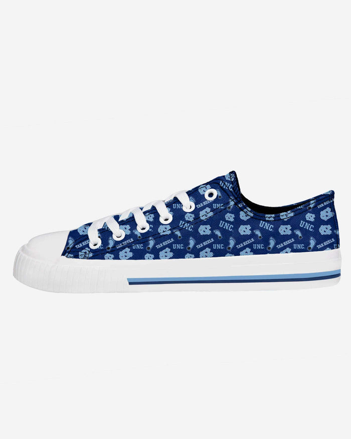 North Carolina Tar Heels Womens Low Top Repeat Print Canvas Shoe FOCO - FOCO.com