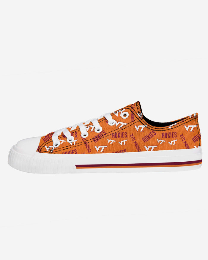 Virginia Tech Hokies Womens Low Top Repeat Print Canvas Shoe FOCO - FOCO.com