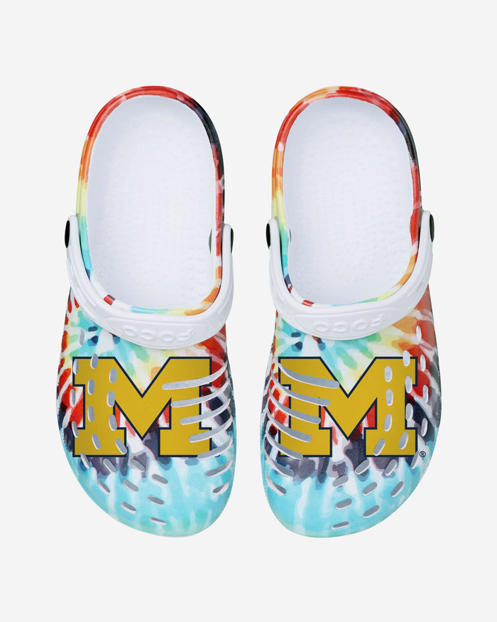 Michigan Wolverines Womens Tie-Dye Clog With Strap FOCO - FOCO.com