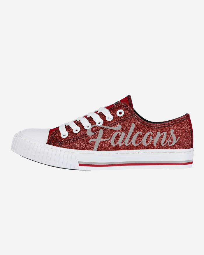 Atlanta Falcons Womens Color Glitter Low Top Canvas Shoes FOCO 6 - FOCO.com