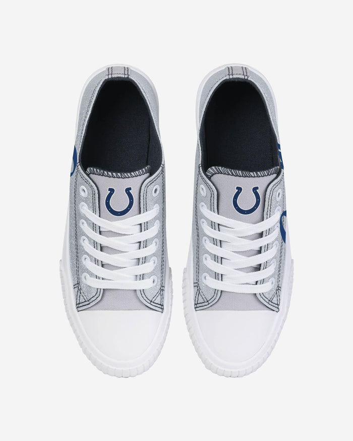 Indianapolis Colts Womens Color Glitter Low Top Canvas Shoes FOCO - FOCO.com