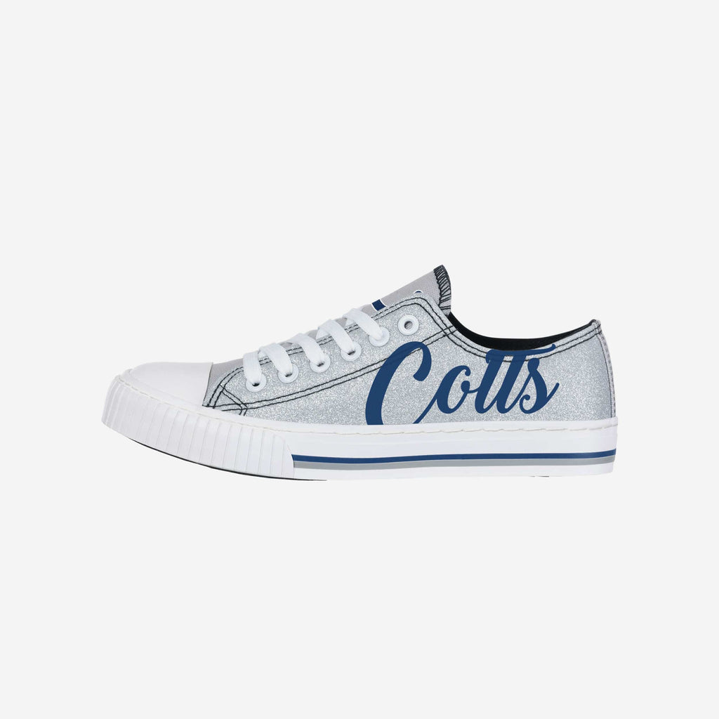 Indianapolis Colts Womens Color Glitter Low Top Canvas Shoes FOCO 6 - FOCO.com