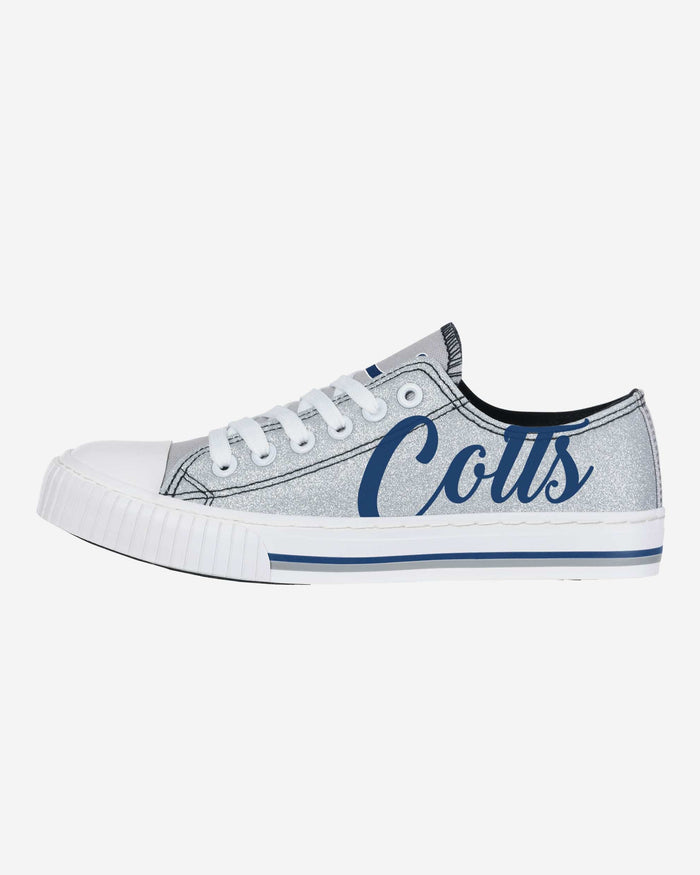 Indianapolis Colts Womens Color Glitter Low Top Canvas Shoes FOCO 6 - FOCO.com
