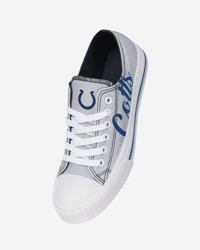 Indianapolis Colts Womens Color Glitter Low Top Canvas Shoes FOCO - FOCO.com