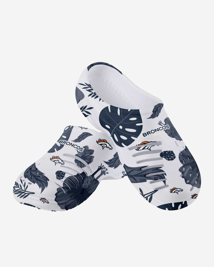 Denver Broncos Womens Floral White Clog FOCO - FOCO.com