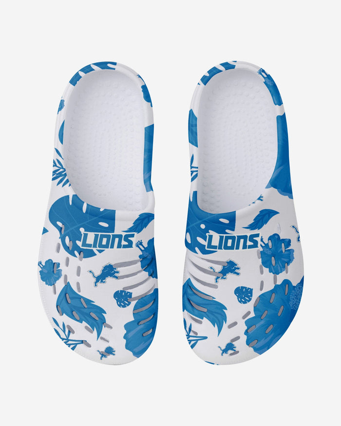 Detroit Lions Womens Floral White Clog FOCO - FOCO.com