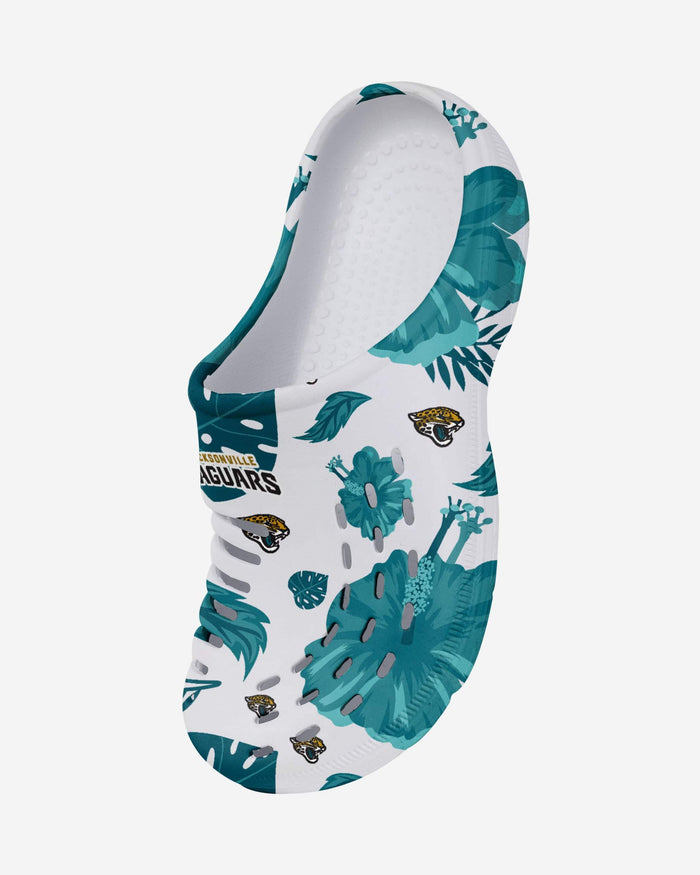 Jacksonville Jaguars Womens Floral White Clog FOCO - FOCO.com