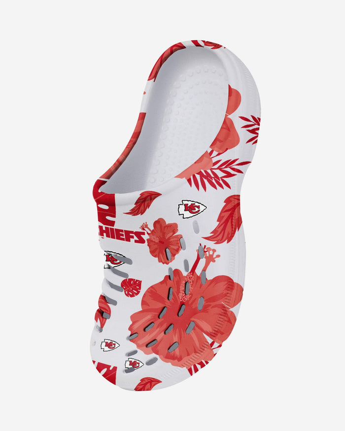 Kansas City Chiefs Womens Floral White Clog FOCO - FOCO.com