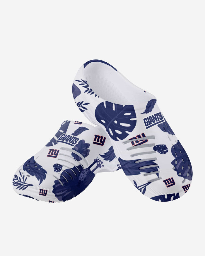 New York Giants Womens Floral White Clog FOCO - FOCO.com