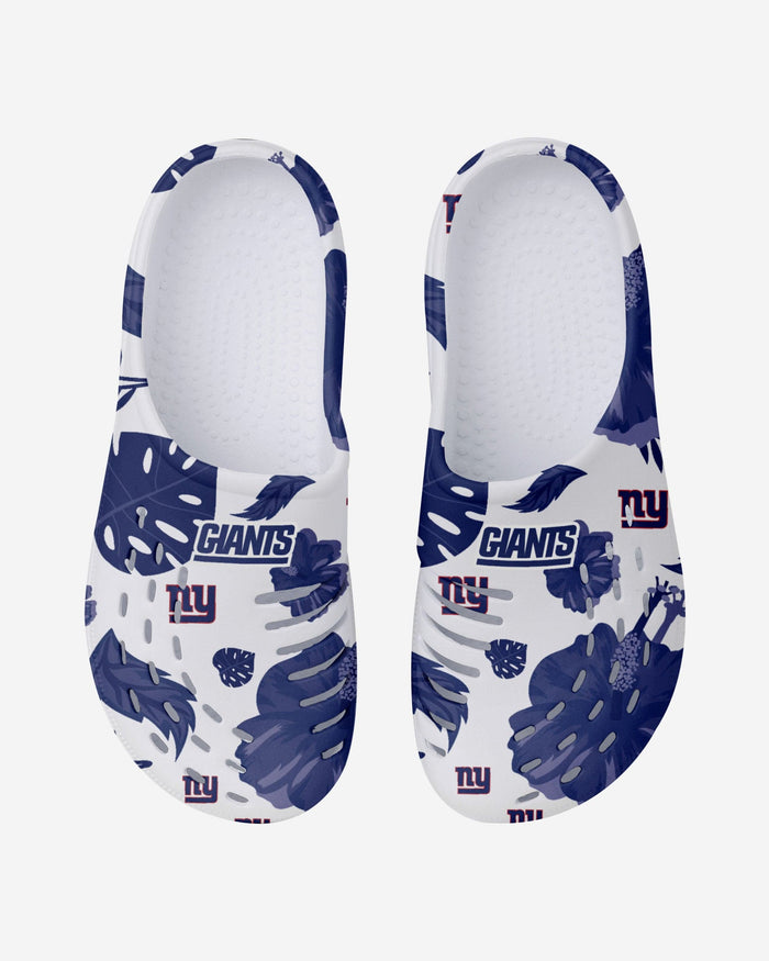 New York Giants Womens Floral White Clog FOCO - FOCO.com