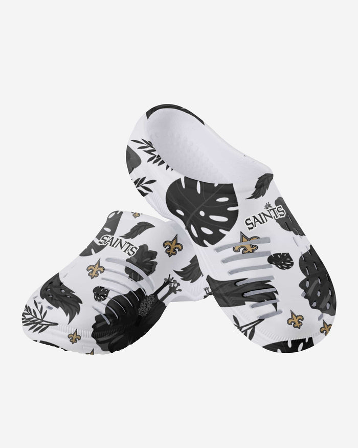 New Orleans Saints Womens Floral White Clog FOCO - FOCO.com