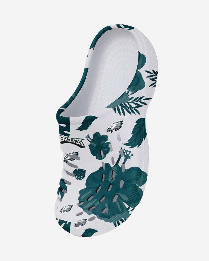 Philadelphia Eagles Womens Floral White Clog FOCO - FOCO.com