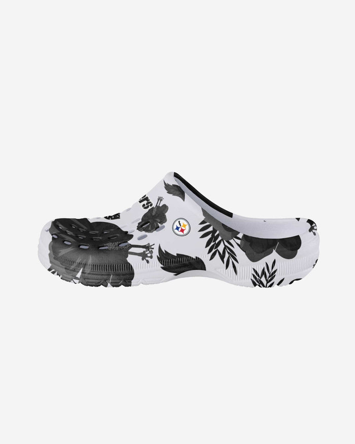 Pittsburgh Steelers Womens Floral White Clog FOCO S - FOCO.com
