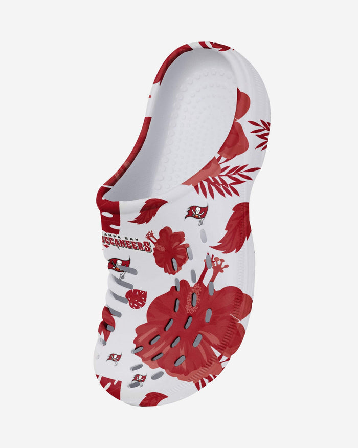 Tampa Bay Buccaneers Womens Floral White Clog FOCO - FOCO.com