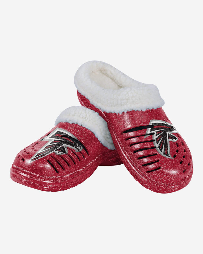 Atlanta Falcons Womens Sherpa Lined Glitter Clog FOCO - FOCO.com