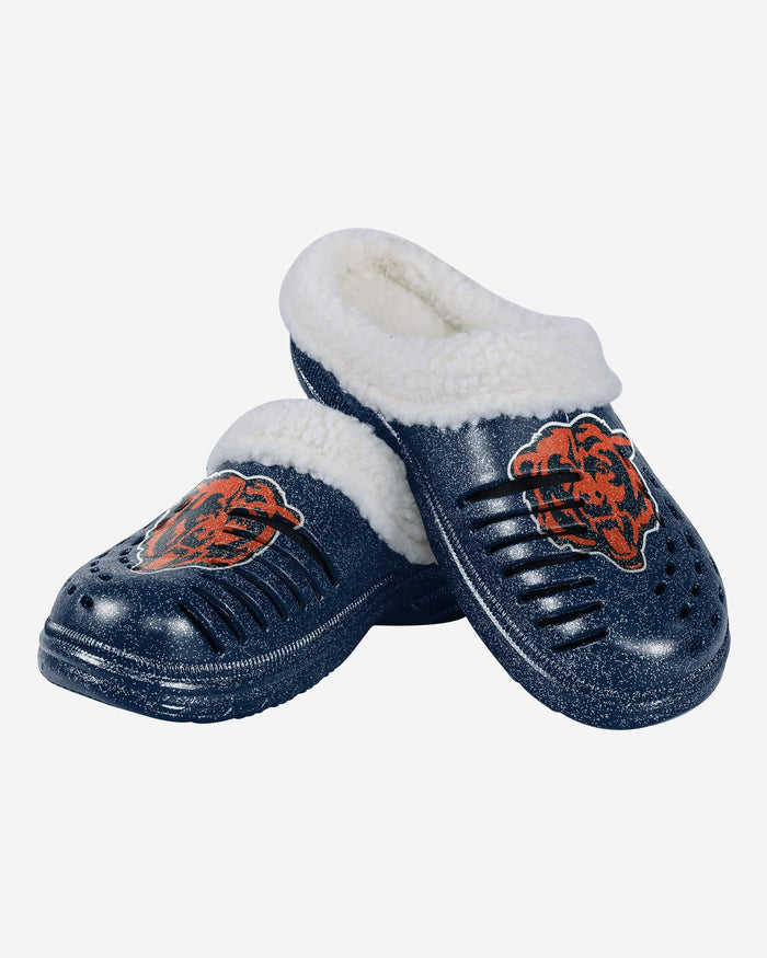 Chicago Bears Womens Sherpa Lined Glitter Clog FOCO - FOCO.com