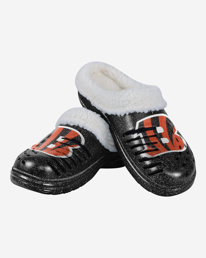 Cincinnati Bengals Womens Sherpa Lined Glitter Clog FOCO - FOCO.com