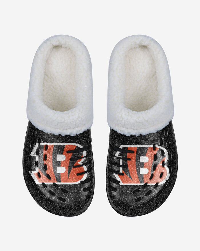 Cincinnati Bengals Womens Sherpa Lined Glitter Clog FOCO - FOCO.com