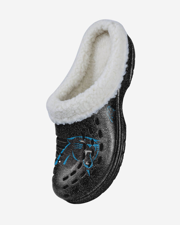 Carolina Panthers Womens Sherpa Lined Glitter Clog FOCO - FOCO.com