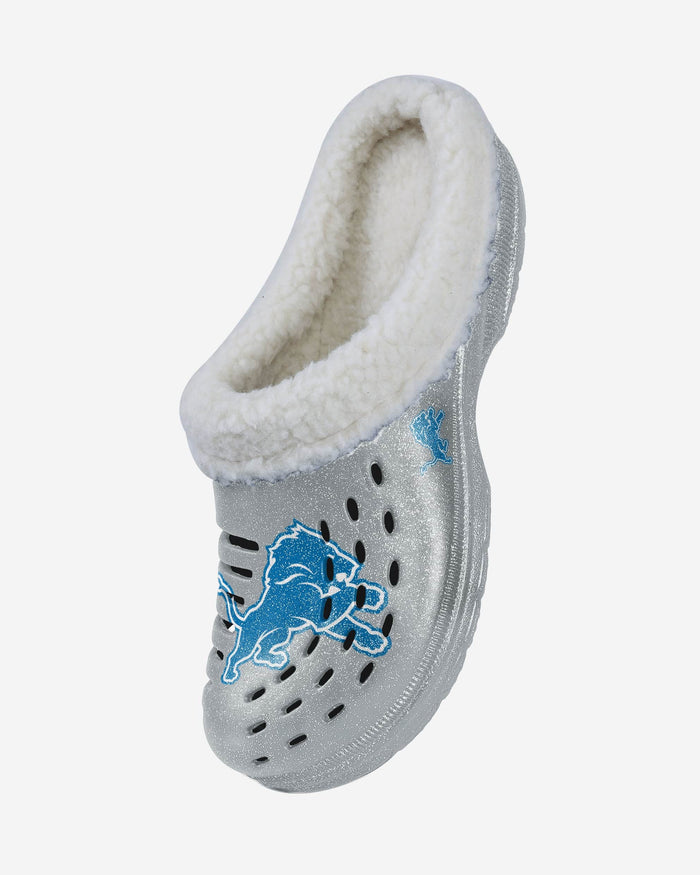 Detroit Lions Womens Sherpa Lined Glitter Clog FOCO - FOCO.com