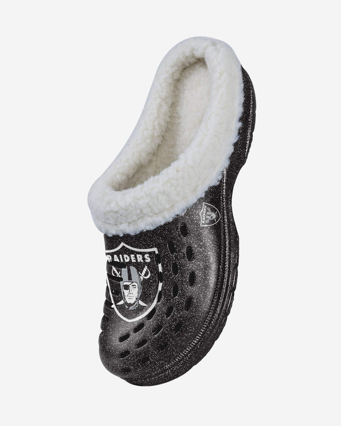 Las Vegas Raiders Womens Sherpa Lined Glitter Clog FOCO - FOCO.com