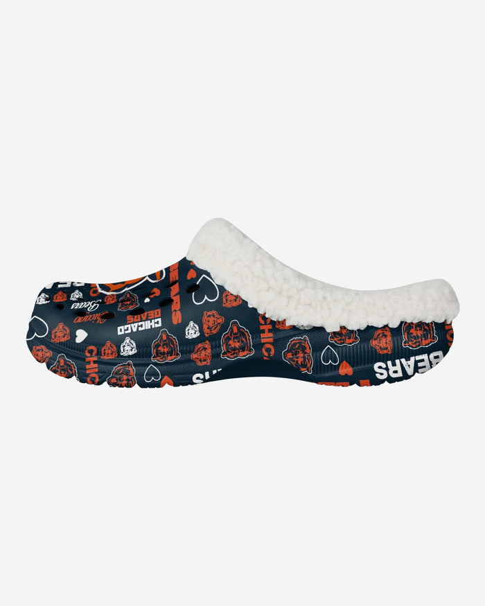 Chicago Bears Womens Sherpa Lined Logo Love Clog FOCO S - FOCO.com