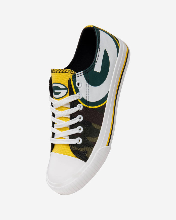 Green Bay Packers Womens Camo Low Top Canvas Shoe FOCO - FOCO.com