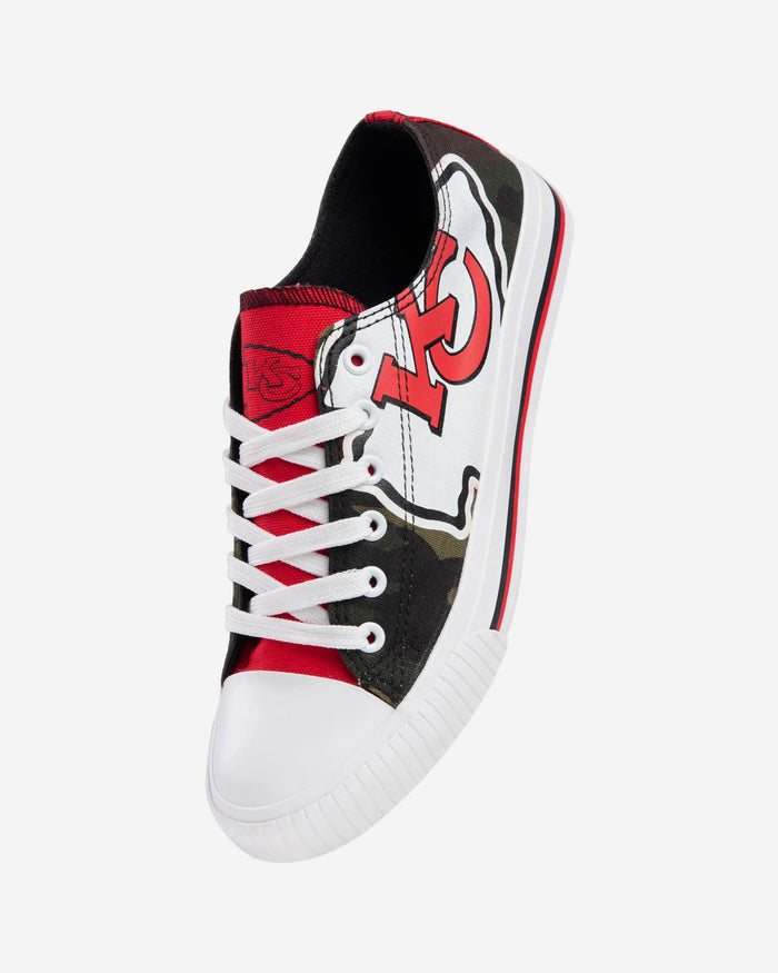 Kansas City Chiefs Womens Camo Low Top Canvas Shoe FOCO - FOCO.com
