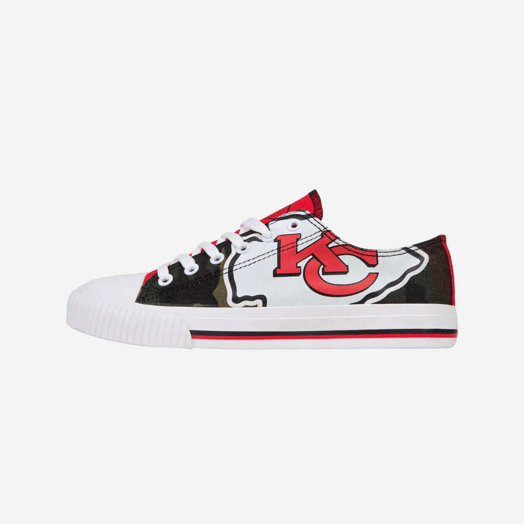 Kansas City Chiefs Womens Camo Low Top Canvas Shoe FOCO 6 - FOCO.com