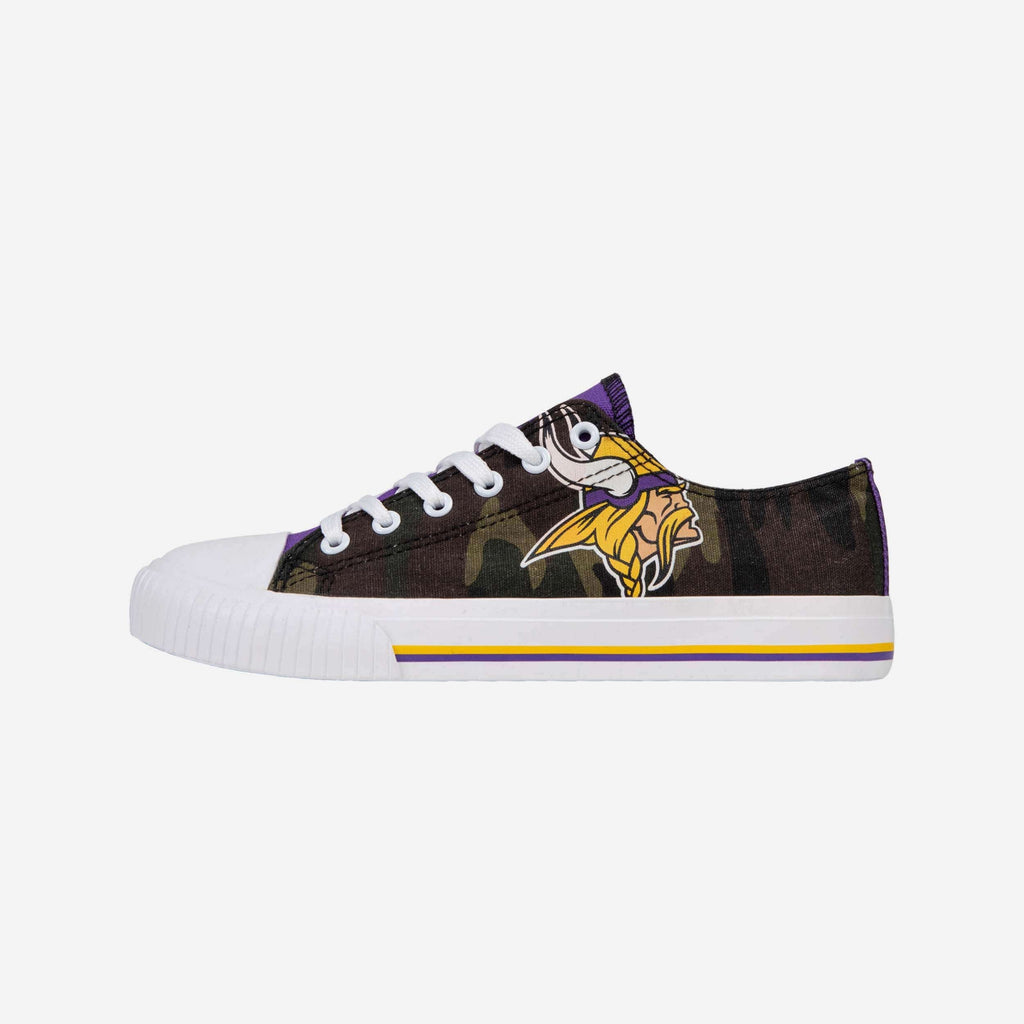 Minnesota Vikings Womens Camo Low Top Canvas Shoe FOCO 6 - FOCO.com