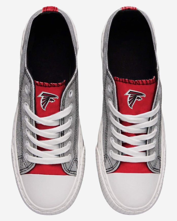 Atlanta Falcons Womens Glitter Low Top Canvas Shoe FOCO - FOCO.com