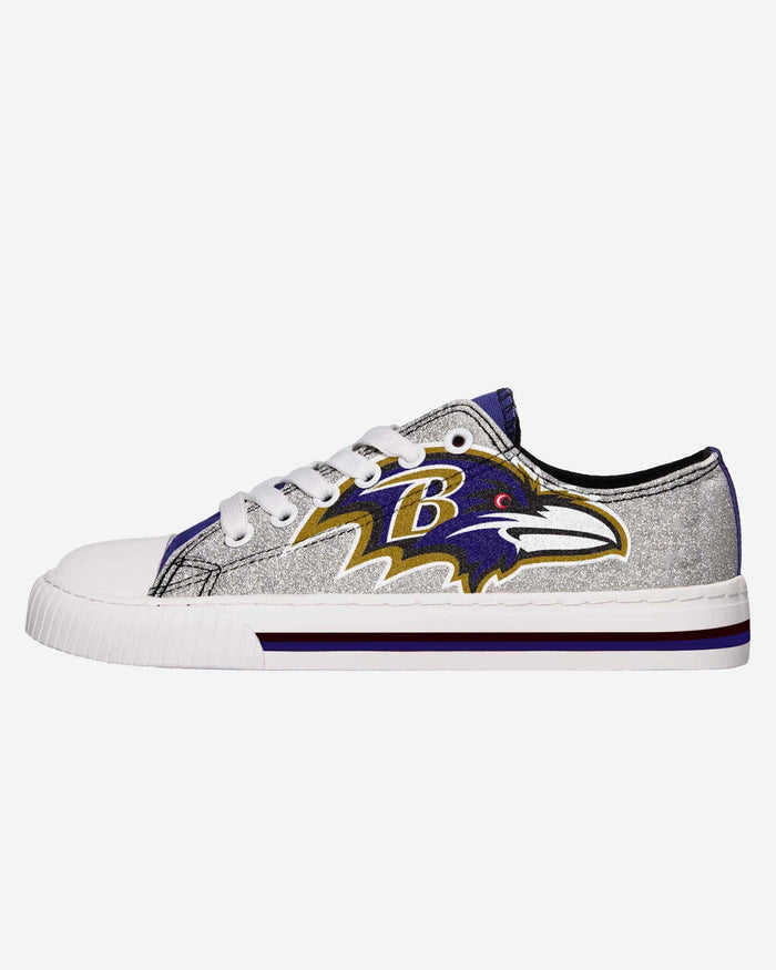 Baltimore Ravens Womens Glitter Low Top Canvas Shoe FOCO 6 - FOCO.com