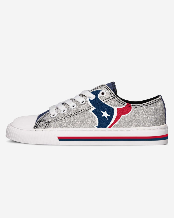 Houston Texans Womens Glitter Low Top Canvas Shoe FOCO - FOCO.com