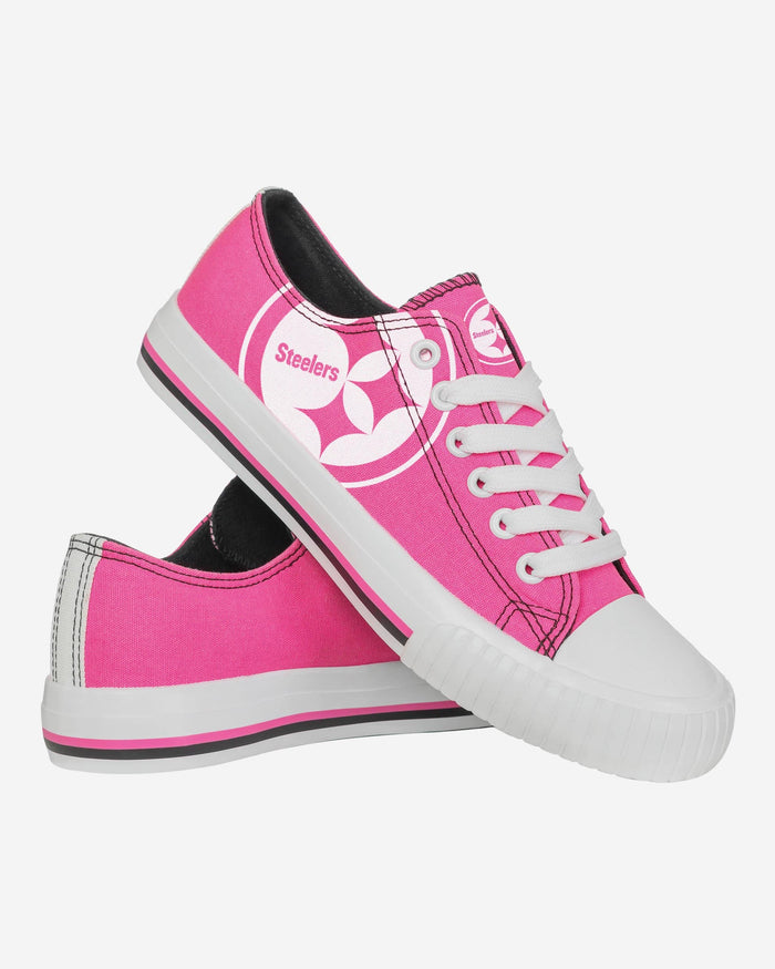 Pittsburgh Steelers Womens Highlights Low Top Canvas Shoe FOCO - FOCO.com