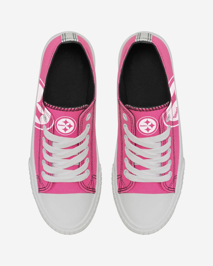 Pittsburgh Steelers Womens Highlights Low Top Canvas Shoe FOCO - FOCO.com