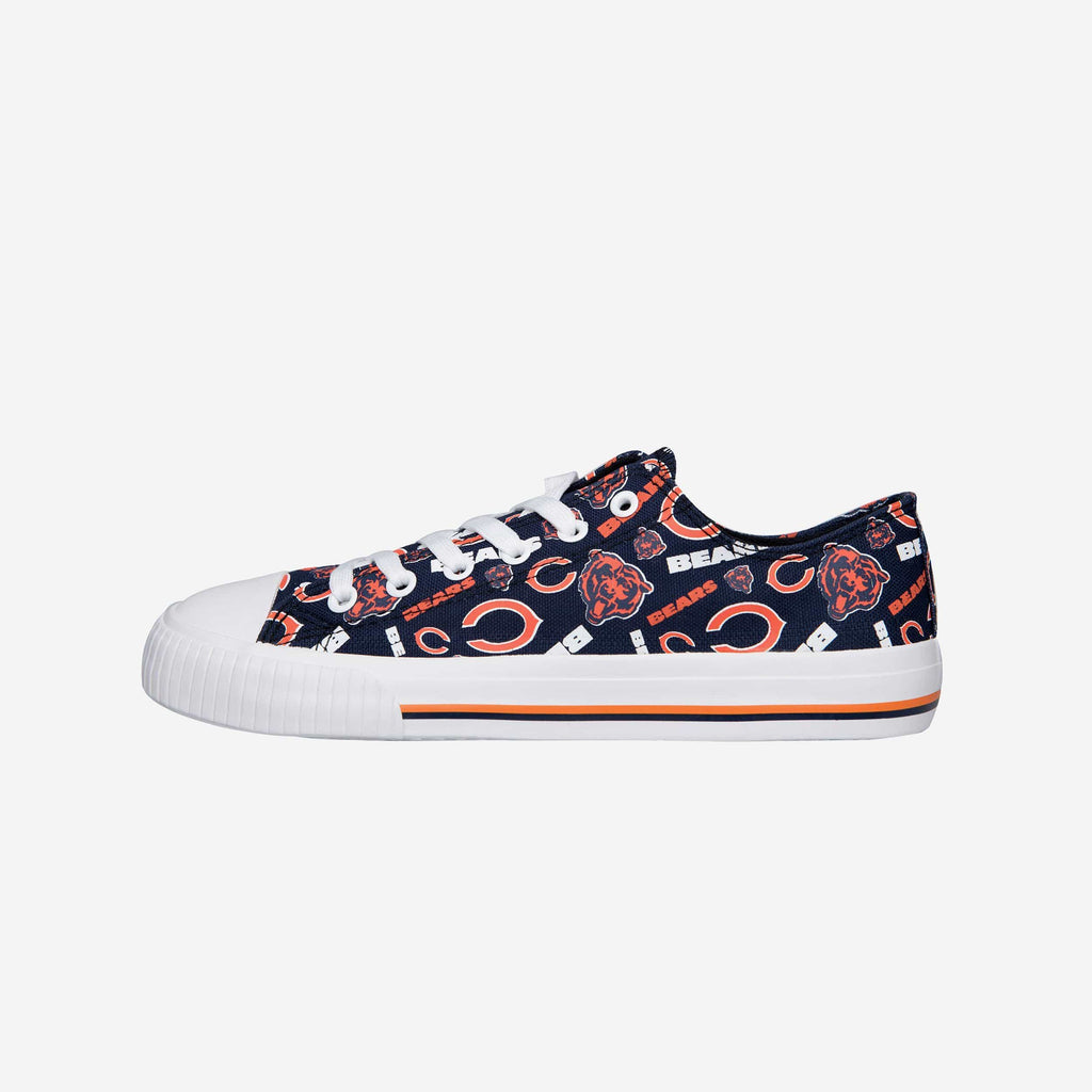 Chicago Bears Womens Low Top Repeat Print Canvas Shoe FOCO - FOCO.com