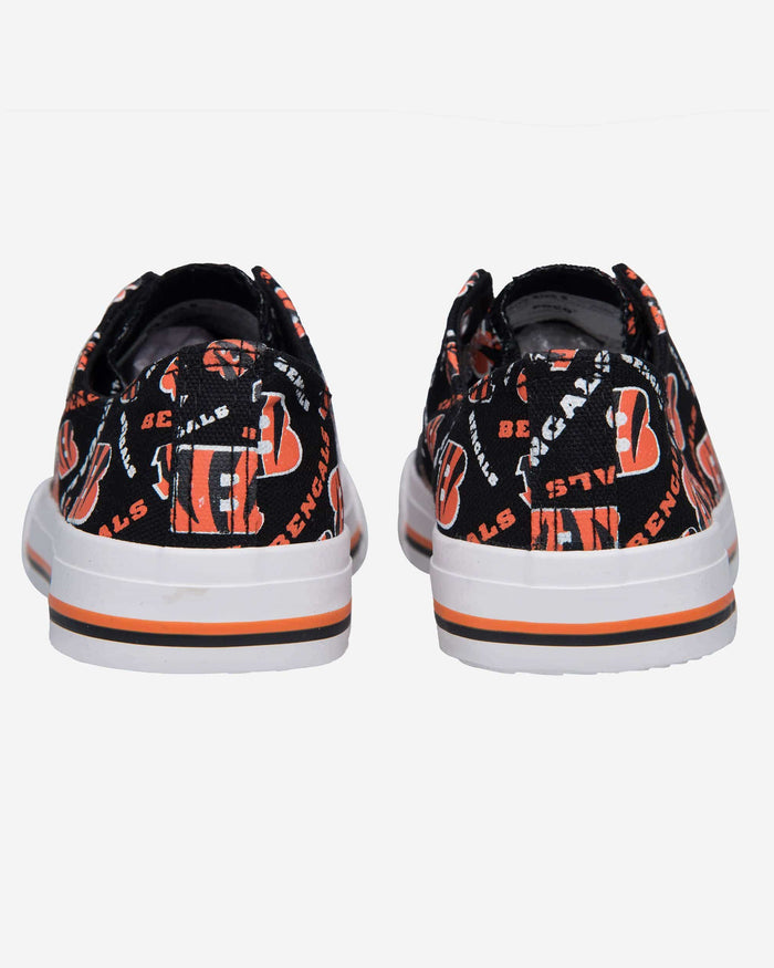 Cincinnati Bengals Womens Low Top Repeat Print Canvas Shoe FOCO - FOCO.com