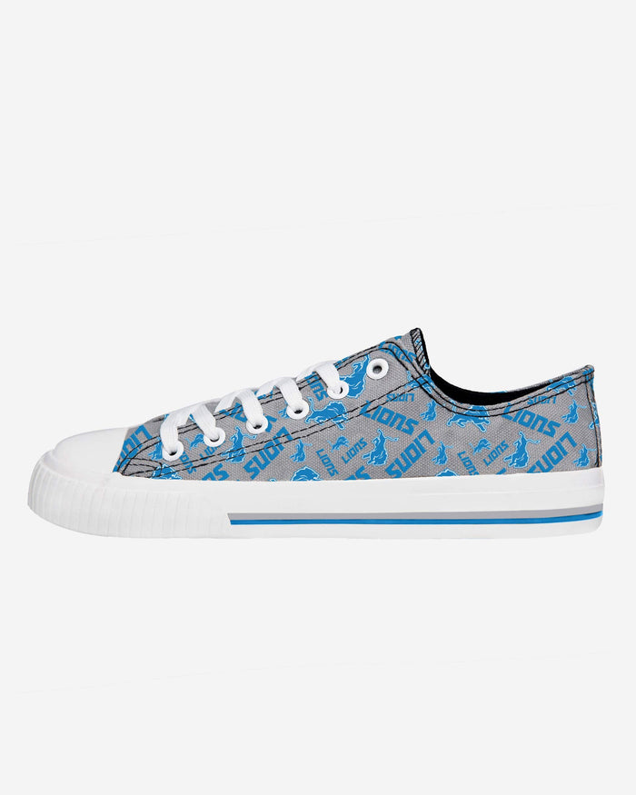 Detroit Lions Womens Low Top Repeat Print Canvas Shoe FOCO - FOCO.com