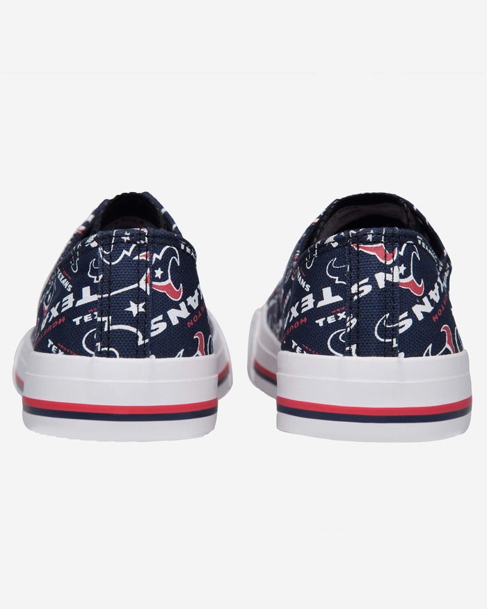 Houston Texans Womens Low Top Repeat Print Canvas Shoe FOCO - FOCO.com