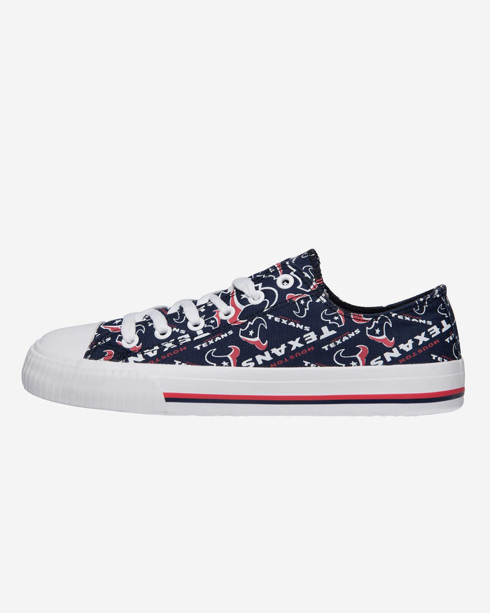 Houston Texans Womens Low Top Repeat Print Canvas Shoe FOCO - FOCO.com