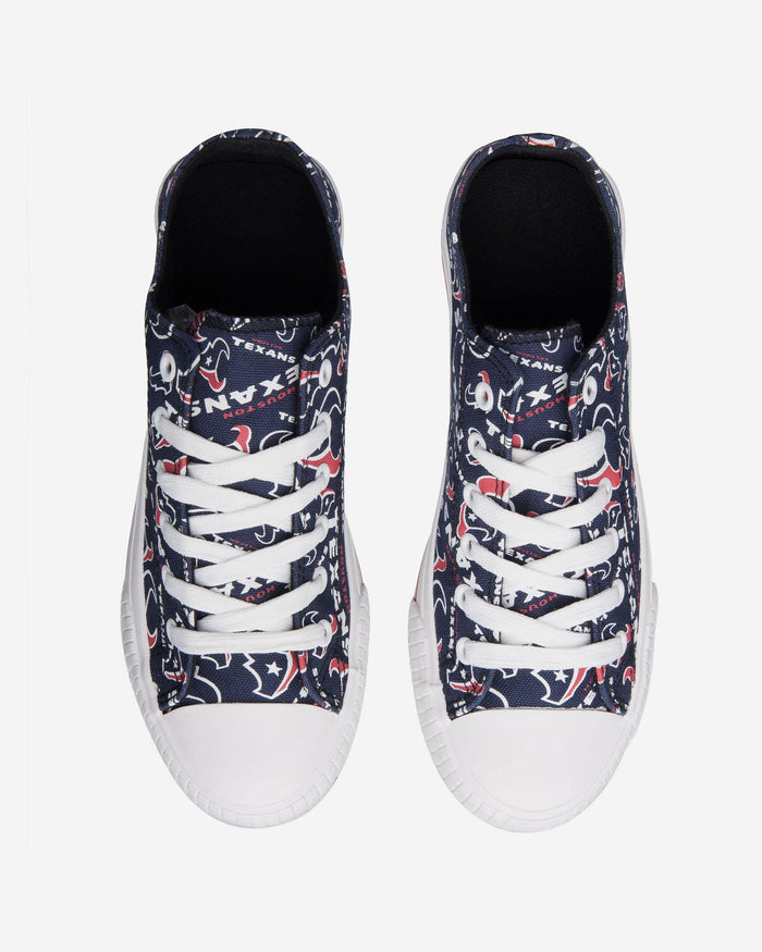 Houston Texans Womens Low Top Repeat Print Canvas Shoe FOCO - FOCO.com