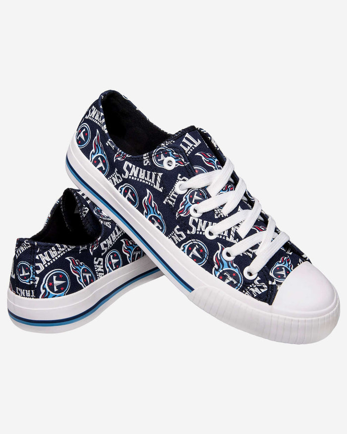 Tennessee Titans Womens Low Top Repeat Print Canvas Shoe FOCO - FOCO.com