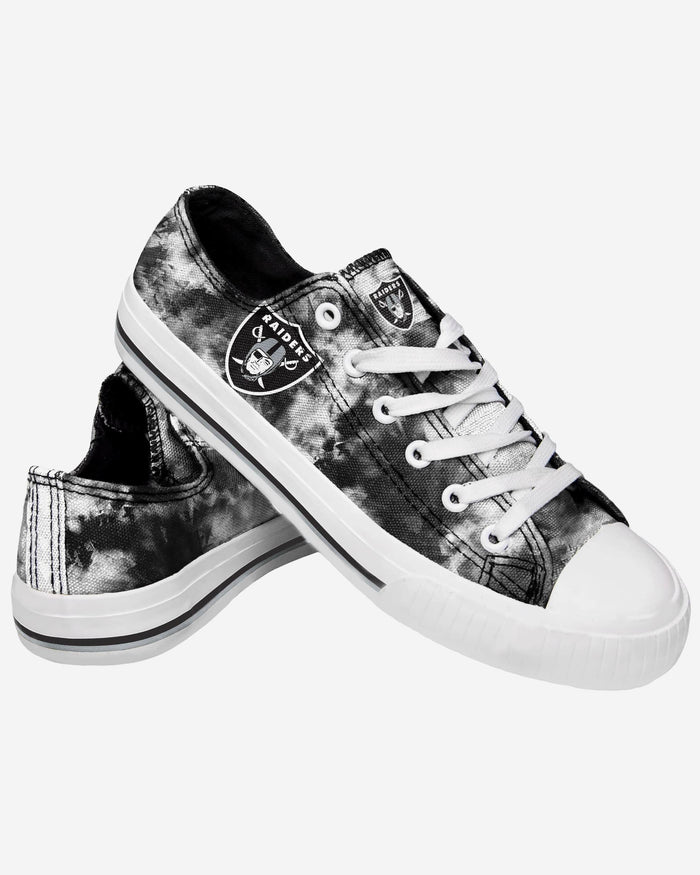 Las Vegas Raiders Womens Low Top Tie-Dye Canvas Shoe FOCO - FOCO.com