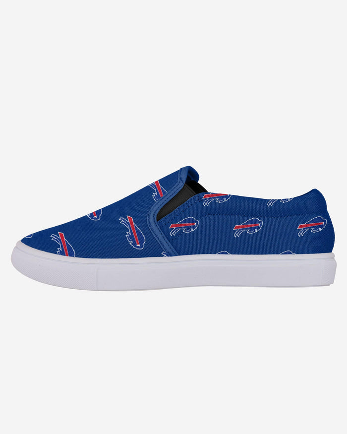 Buffalo Bills Womens Repeat Logo Slip On Canvas Shoe FOCO 6 - FOCO.com