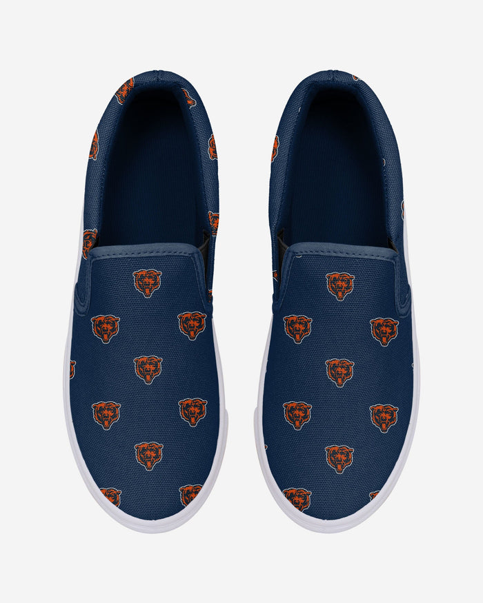 Chicago Bears Womens Repeat Logo Slip On Canvas Shoe FOCO - FOCO.com