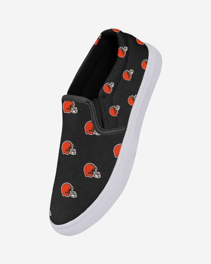 Cleveland Browns Womens Repeat Logo Slip On Canvas Shoe FOCO - FOCO.com