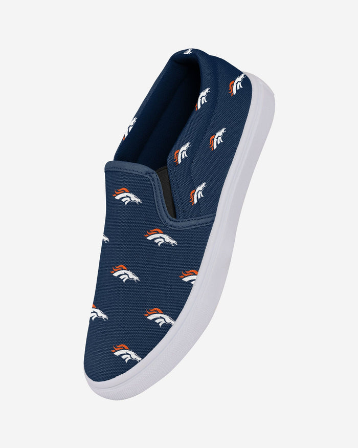 Denver Broncos Womens Repeat Logo Slip On Canvas Shoe FOCO - FOCO.com