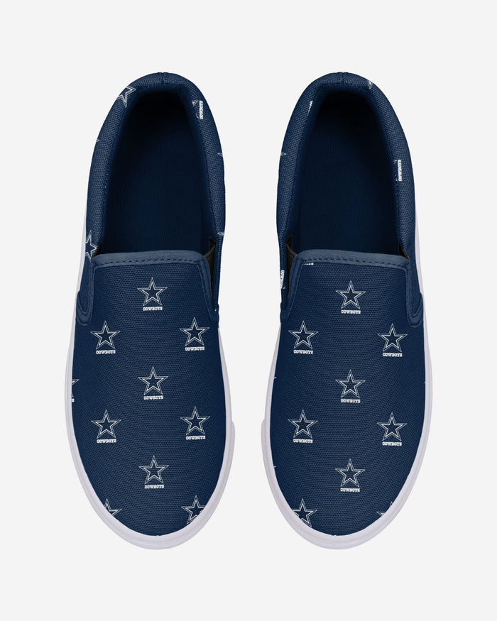 Dallas Cowboys Womens Repeat Logo Slip On Canvas Shoe FOCO - FOCO.com