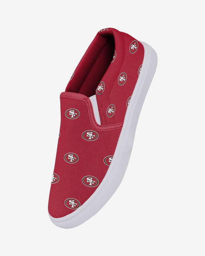 San Francisco 49ers Womens Repeat Logo Slip On Canvas Shoe FOCO - FOCO.com